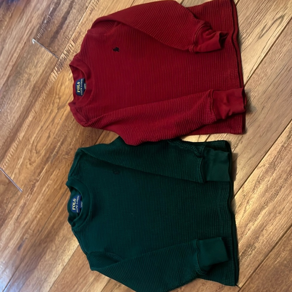 Polo Ralph Lauren 2T long sleeve waffle tees